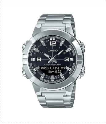 CASIO ANALOGUE DIGITAL MENS STAINLESS STEEL